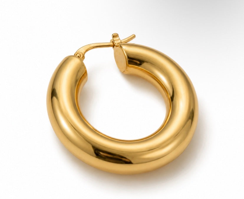Sade Halka Küpe (Gold)