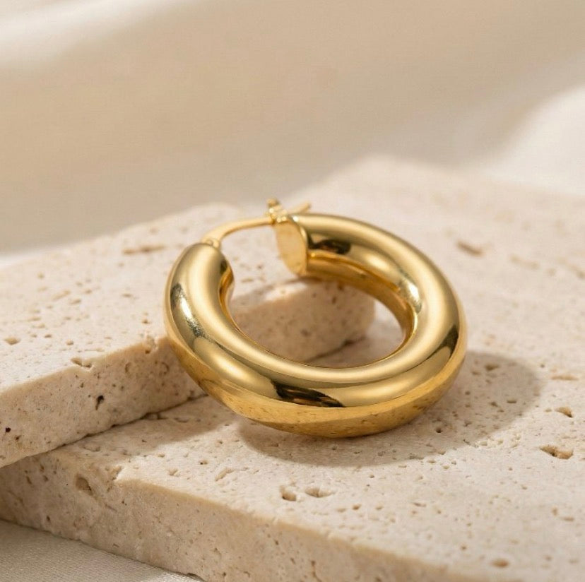 Sade Halka Küpe (Gold)